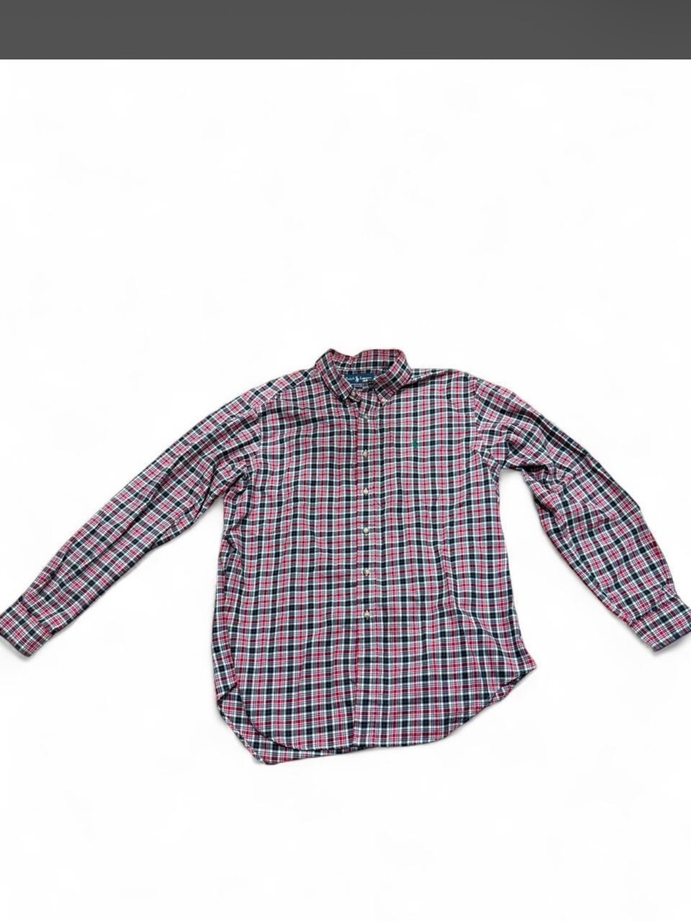 Ralph Lauren Classic Men's Plaid Button-Down Shirt - Red, Black, And White